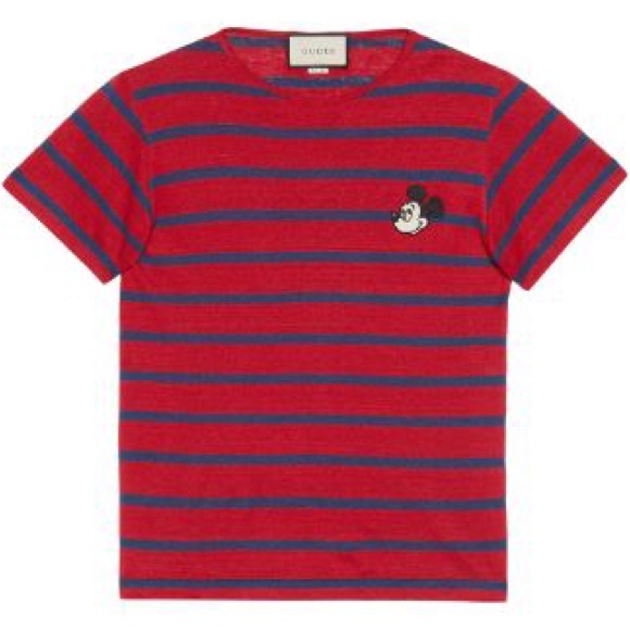 Men’s X Disney Mickey Mouse-patch Striped T-shirt - Picture 5 of 5